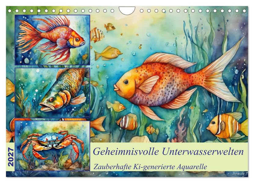 Geheimnisvolle Unterwasserwelten (Wandkalender 2027 DIN A4 quer) CALVENDO Monatskalender