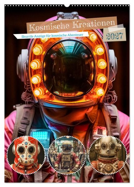 Kosmische Kreationen (Wandkalender 2027 DIN A2 hoch) CALVENDO Monatskalender