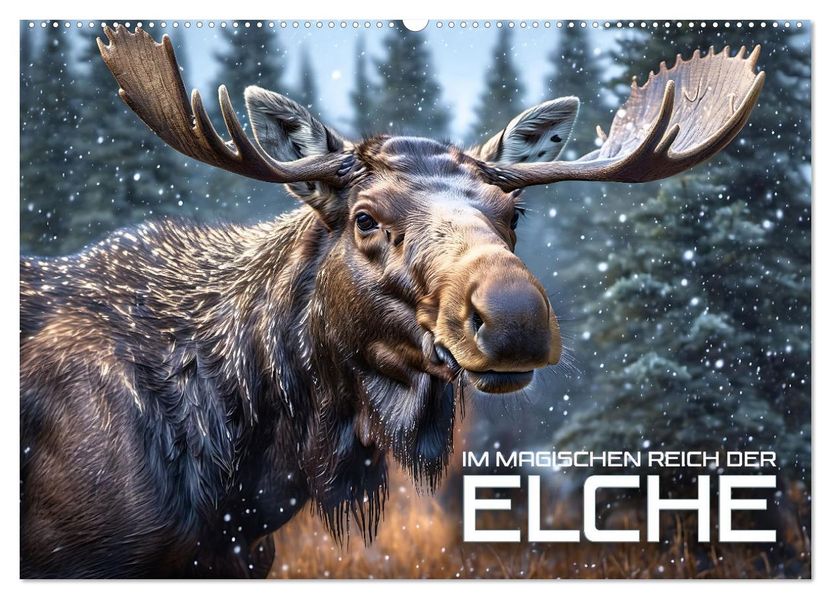 Im magischen Reich der Elche (Wandkalender 2027 DIN A2 quer) CALVENDO Monatskalender