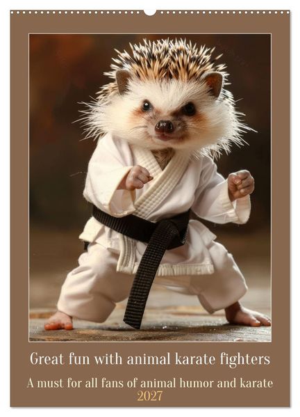Great fun with animal karate fighters (Wall Calendar 2027 DIN A2 portrait) CALVENDO 12 Month Wall Calendar