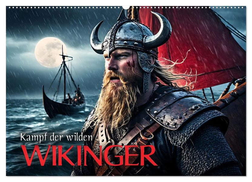 Kampf der wilden Wikinger (Wandkalender 2027 DIN A2 quer) CALVENDO Monatskalender