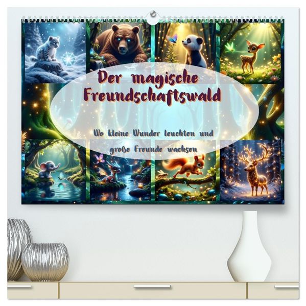 Der magische Freundschaftswald (hochwertiger Premium Wandkalender 2027 DIN A2 quer) Kunstdruck in Hochglanz