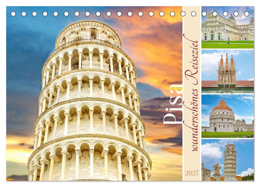Pisa - wunderschönes Reiseziel (Tischkalender 2027 DIN A5 quer) CALVENDO Monatskalender