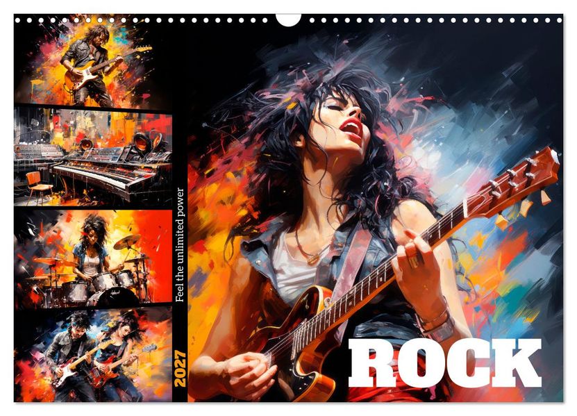 ROCK Feel the unlimited power (Wall Calendar 2027 DIN A3 landscape) CALVENDO 12 Month Wall Calendar