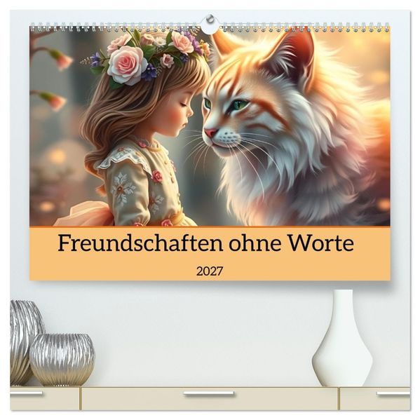 Freundschaften ohne Worte (hochwertiger Premium Wandkalender 2027 DIN A2 quer) Kunstdruck in Hochglanz