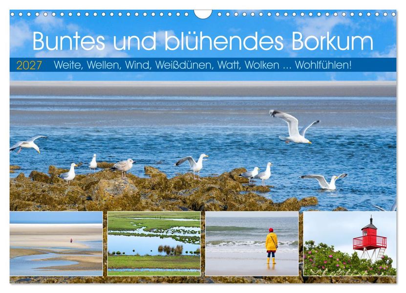 Buntes und blühendes Borkum (Wandkalender 2027 DIN A3 quer) CALVENDO Monatskalender