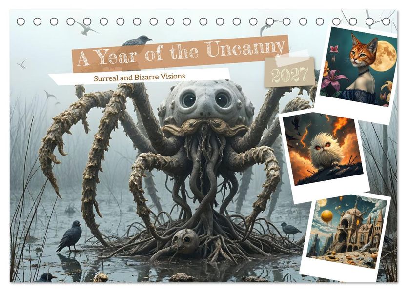 A Year of the Uncanny (Desk Calendar 2027 DIN A5 landscape) CALVENDO 12 Month DeskCalendar