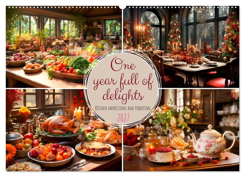 One year full of delights (Wall Calendar 2027 DIN A2 landscape) CALVENDO 12 Month Wall Calendar
