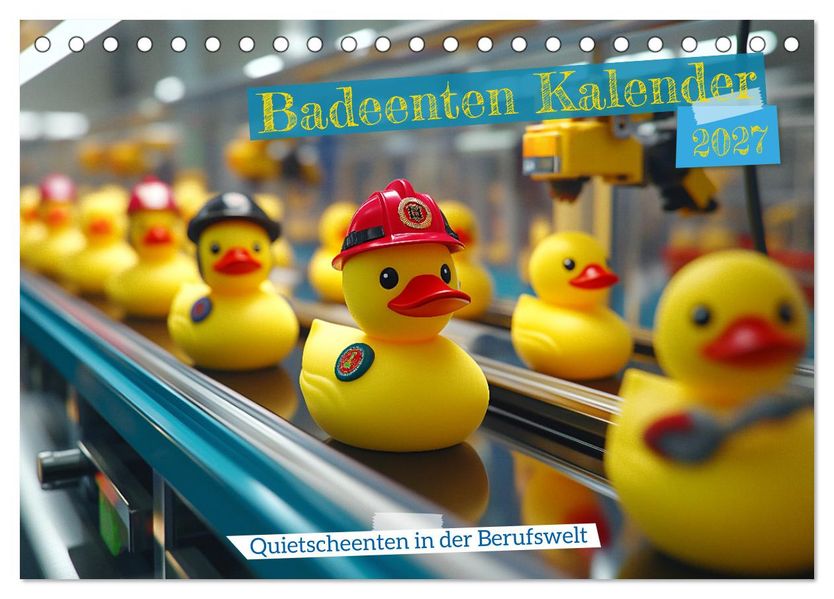 Badeenten Kalender - Quietscheenten in der Berufswelt (Tischkalender 2027 DIN A5 quer) CALVENDO Monatskalender