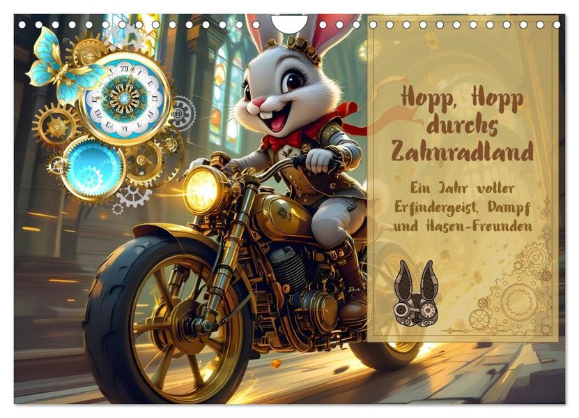 Hopp Hopp durchs Zahnradland (Wandkalender 2027 DIN A4 quer) CALVENDO Monatskalender