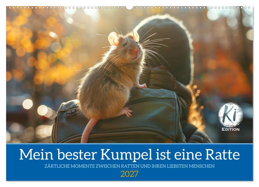 Mein bester Kumpel ist eine Ratte (Wandkalender 2027 DIN A2 quer) CALVENDO Monatskalender