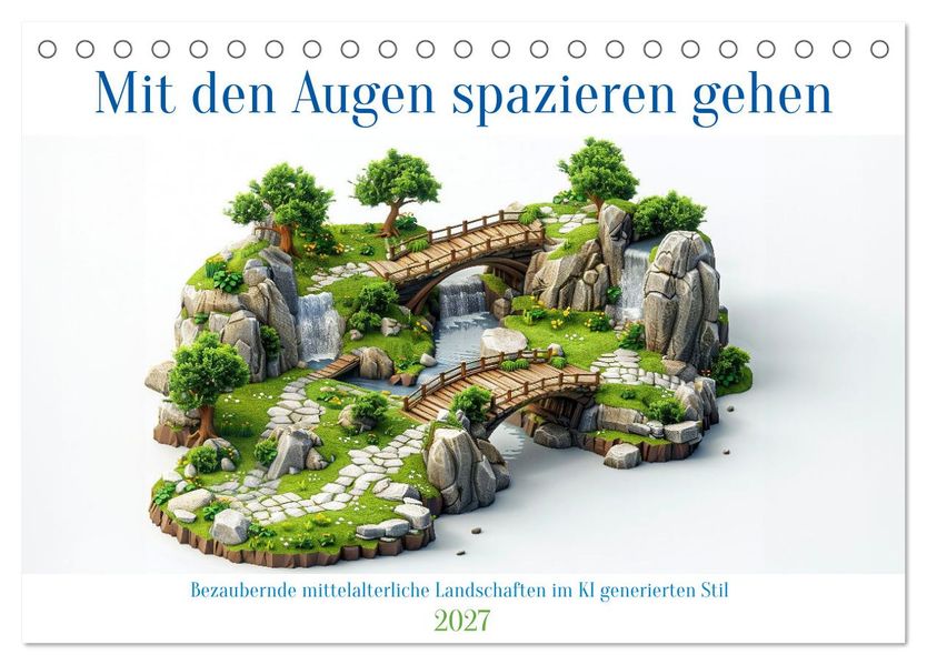 Mit den Augen spazieren gehen (Tischkalender 2027 DIN A5 quer) CALVENDO Monatskalender