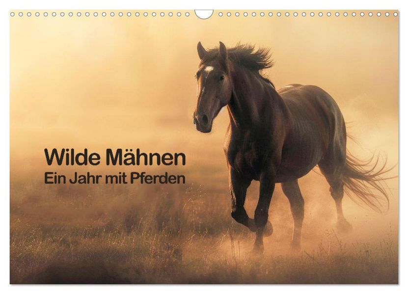 Wilde Mähnen: Ein Jahr mit Pferden (Wandkalender 2027 DIN A3 quer) CALVENDO Monatskalender