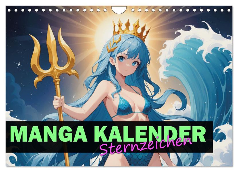 Manga Kalender Sternzeichen (Wandkalender 2027 DIN A4 quer) CALVENDO Monatskalender
