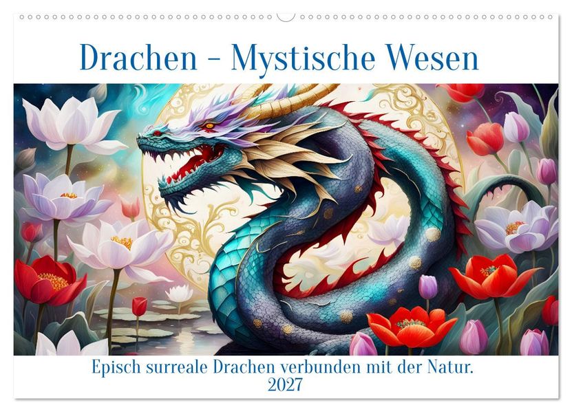 Drachen - Mystische Wesen (Wandkalender 2027 DIN A2 quer) CALVENDO Monatskalender