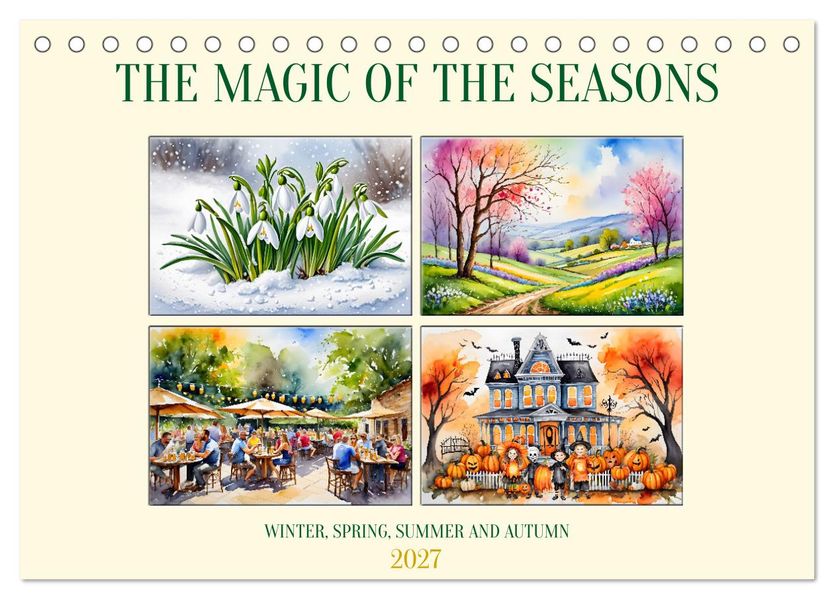 The magic of the seasons (Desk Calendar 2027 DIN A5 landscape) CALVENDO 12 Month DeskCalendar