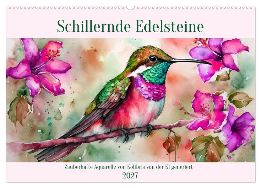 Schillernde Edelsteine (Wandkalender 2027 DIN A2 quer) CALVENDO Monatskalender