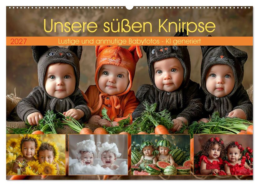 Unsere süßen Knirpse (Wandkalender 2027 DIN A2 quer) CALVENDO Monatskalender