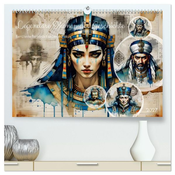 Legendäre Ikonen der Geschichte (hochwertiger Premium Wandkalender 2027 DIN A2 quer) Kunstdruck in Hochglanz