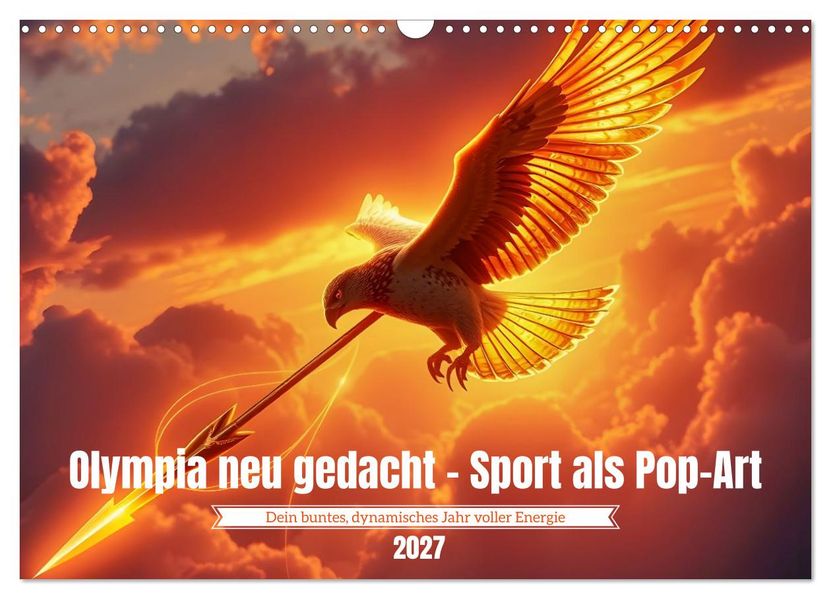 Olympia neu gedacht - Sport als Pop-Art (Wandkalender 2027 DIN A3 quer) CALVENDO Monatskalender