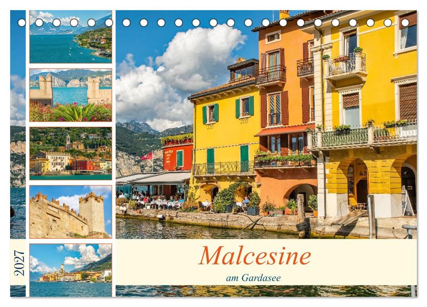 Malcesine am Gardasee (Tischkalender 2027 DIN A5 quer) CALVENDO Monatskalender