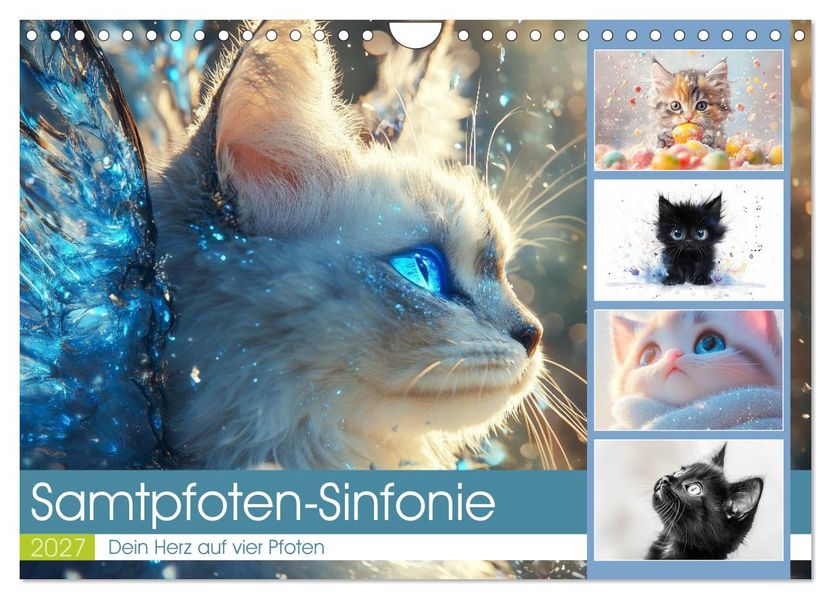 Samtpfoten-Sinfonie (Wandkalender 2027 DIN A4 quer) CALVENDO Monatskalender
