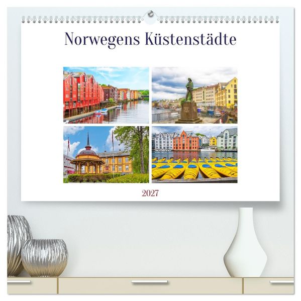 Norwegens Küstenstädte (hochwertiger Premium Wandkalender 2027 DIN A2 quer) Kunstdruck in Hochglanz