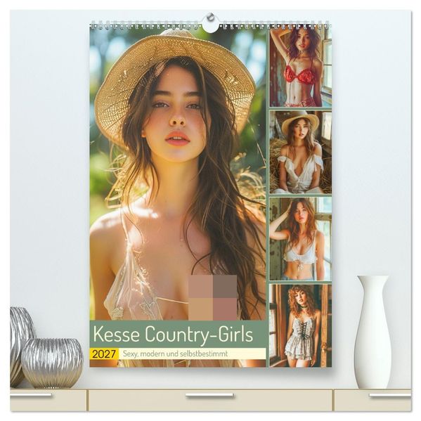 Kesse Country-Girls. Sexy modern und selbstbestimmt (hochwertiger Premium Wandkalender 2027 DIN A2 hoch) Kunstdruck in Hochglanz