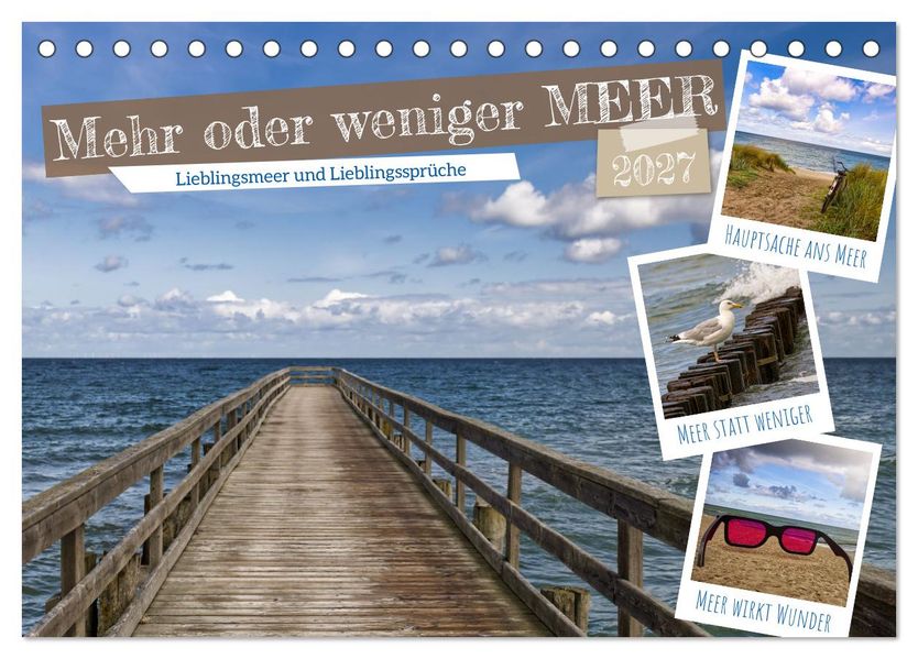 Mehr oder weniger Meer (Tischkalender 2027 DIN A5 quer) CALVENDO Monatskalender