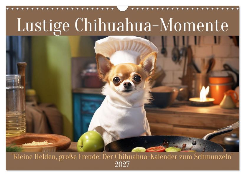 Lustige Chihuahua-Momente (Wandkalender 2027 DIN A3 quer) CALVENDO Monatskalender