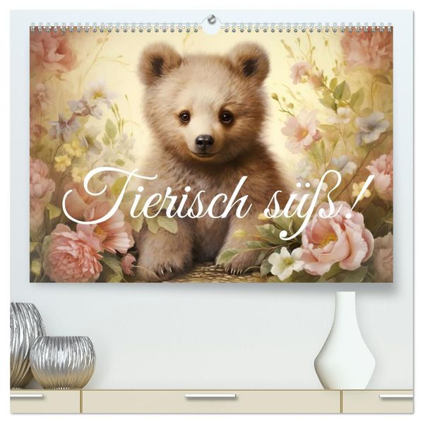 Tierisch süß! (hochwertiger Premium Wandkalender 2027 DIN A2 quer) Kunstdruck in Hochglanz