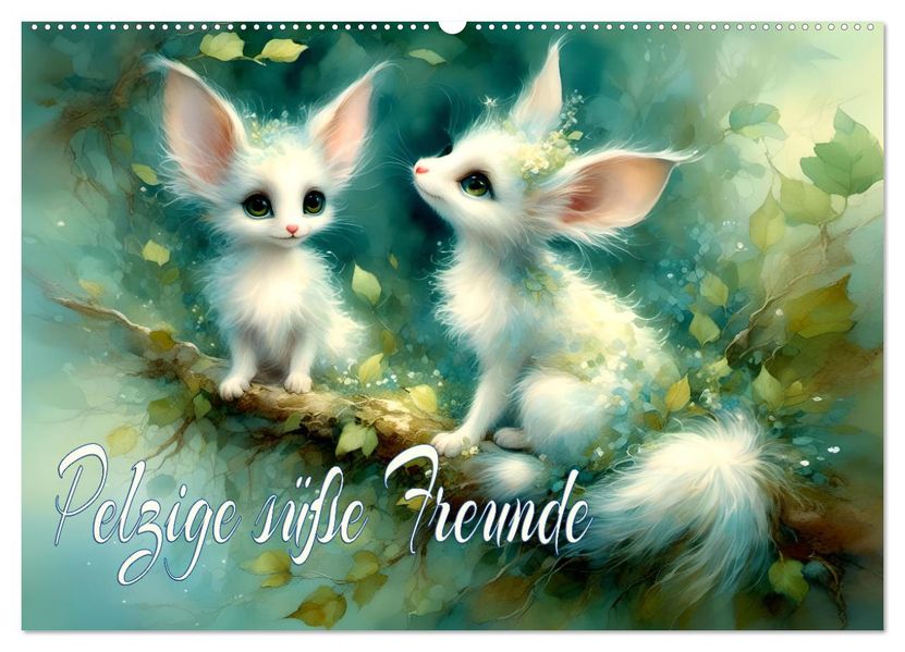 Pelzige süße Freunde (Wandkalender 2027 DIN A2 quer) CALVENDO Monatskalender