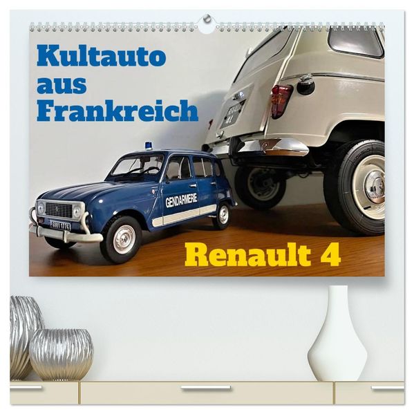 Kultauto aus Frankreich - Renault 4 (hochwertiger Premium Wandkalender 2027 DIN A2 quer) Kunstdruck in Hochglanz