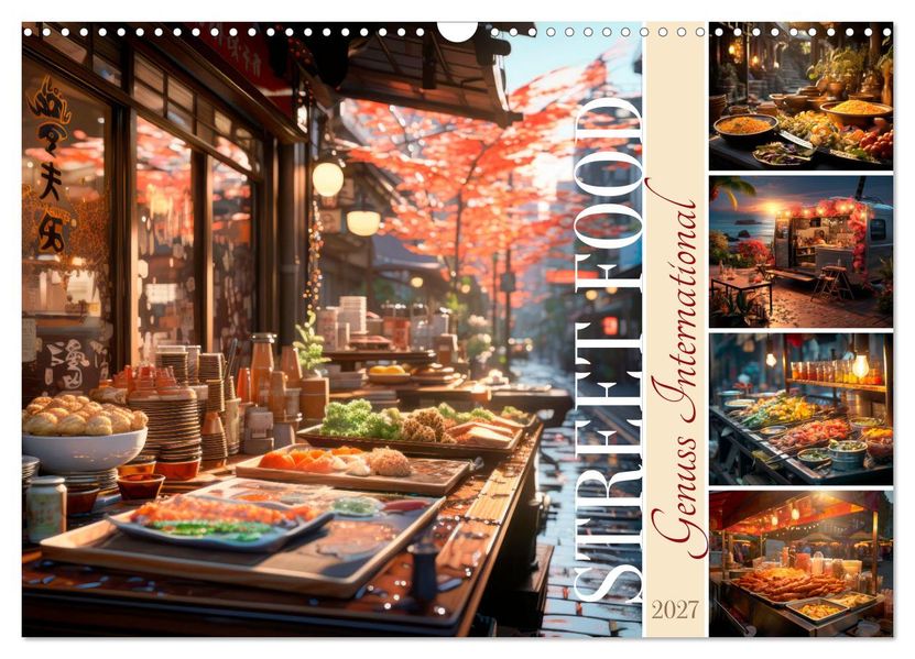 STREET FOOD Genuss International (Wandkalender 2027 DIN A3 quer) CALVENDO Monatskalender