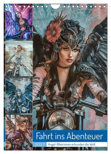 Fahrt ins Abenteuer - Angel-Bikerinnen erkunden die Welt (Wandkalender 2027 DIN A4 hoch) CALVENDO Monatskalender