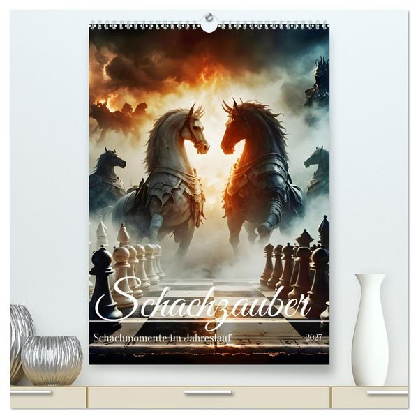 Schachzauber (hochwertiger Premium Wandkalender 2027 DIN A2 hoch) Kunstdruck in Hochglanz