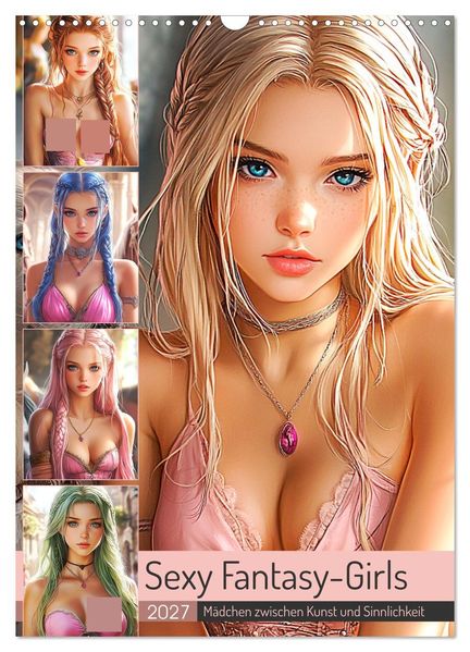 Sexy Fantasy-Girls. Mädchen zwischen Kunst und Sinnlichkeit (Wandkalender 2027 DIN A3 hoch) CALVENDO Monatskalender