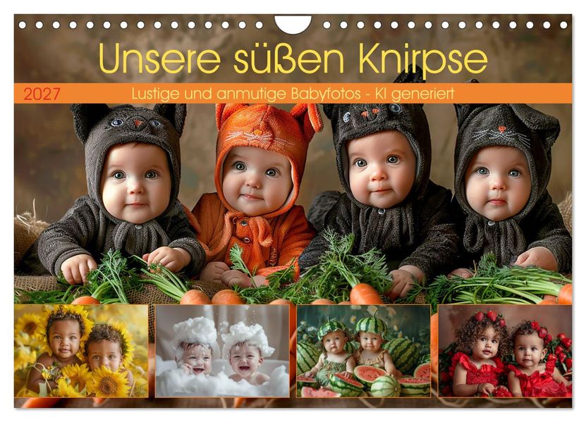 Unsere süßen Knirpse (Wandkalender 2027 DIN A4 quer) CALVENDO Monatskalender