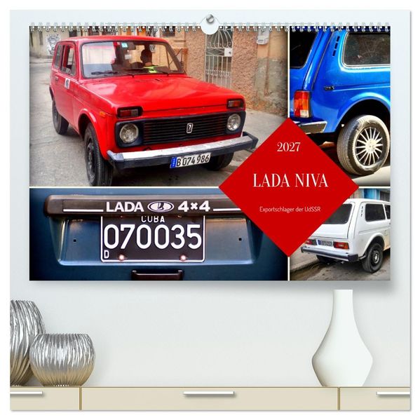 LADA NIVA - Exportschlager der UdSSR (hochwertiger Premium Wandkalender 2027 DIN A2 quer) Kunstdruck in Hochglanz