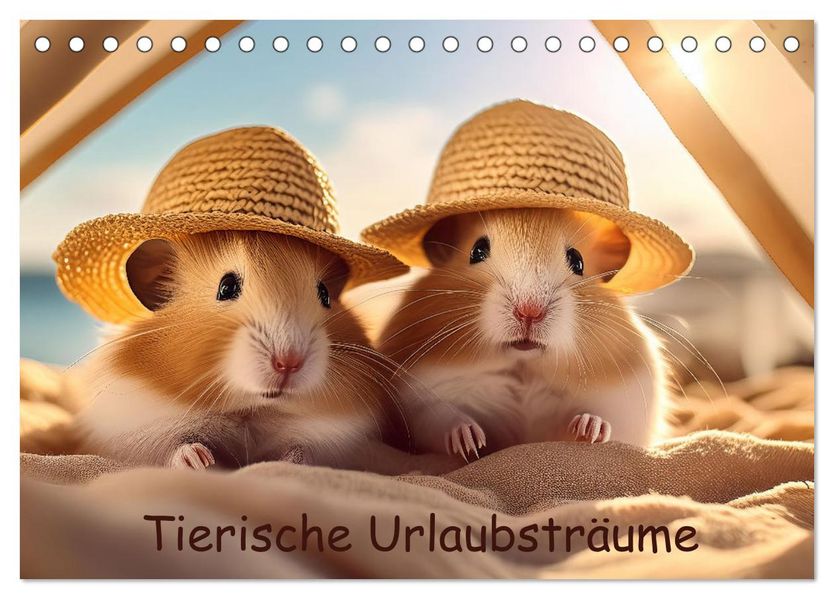 Tierische Urlaubsträume (Tischkalender 2027 DIN A5 quer) CALVENDO Monatskalender