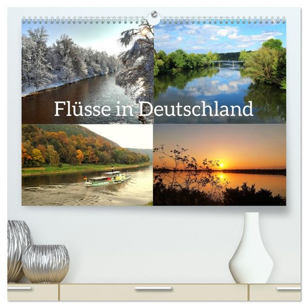 Flüsse in Deutschland (hochwertiger Premium Wandkalender 2027 DIN A2 quer) Kunstdruck in Hochglanz