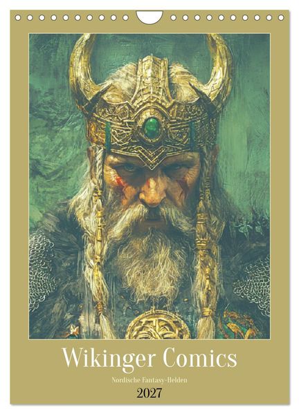 Wikinger Comics. Nordische Fantasy-Helden (Wandkalender 2027 DIN A4 hoch) CALVENDO Monatskalender