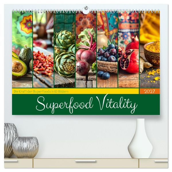 Superfood Vitality - Die Kraft der Superfoods in KI-Bildern (hochwertiger Premium Wandkalender 2027 DIN A2 quer) Kunstdruck in Hochglanz