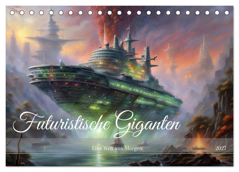 Futuristische Giganten Eine Welt von Morgen (Tischkalender 2027 DIN A5 quer) CALVENDO Monatskalender