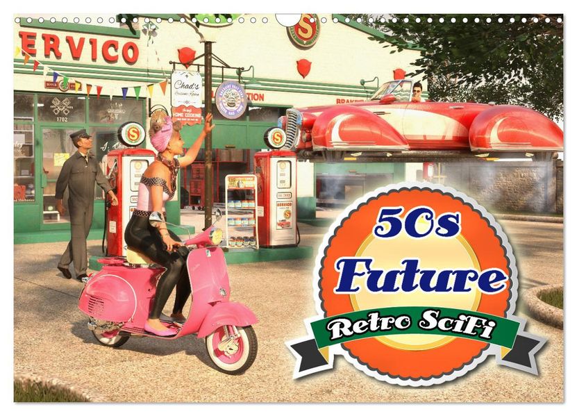 50s Future - Retro SciFi (Wandkalender 2027 DIN A3 quer) CALVENDO Monatskalender