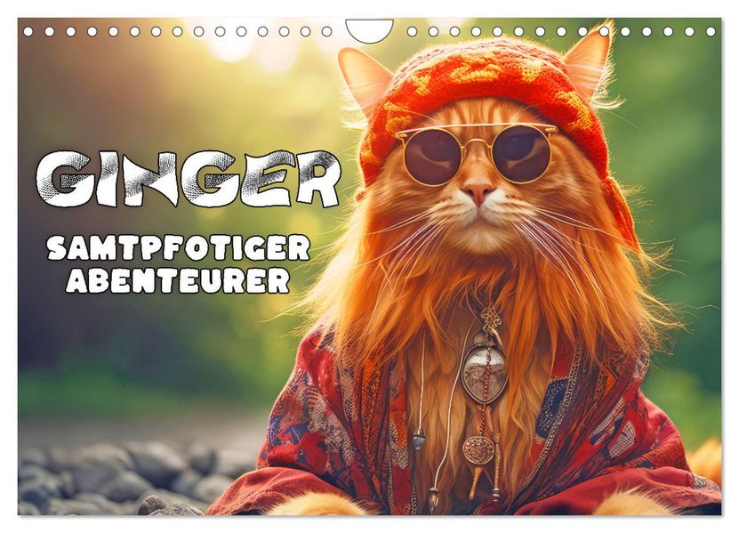Ginger - Samtpfotiger Abenteurer (Wandkalender 2027 DIN A4 quer) CALVENDO Monatskalender