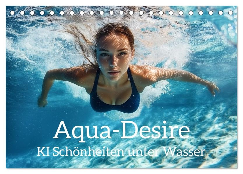 Aqua Desire - KI-Schönheiten unter Wasser (Tischkalender 2027 DIN A5 quer) CALVENDO Monatskalender