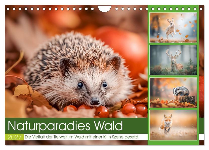 Naturparadies Wald (Wandkalender 2027 DIN A4 quer) CALVENDO Monatskalender
