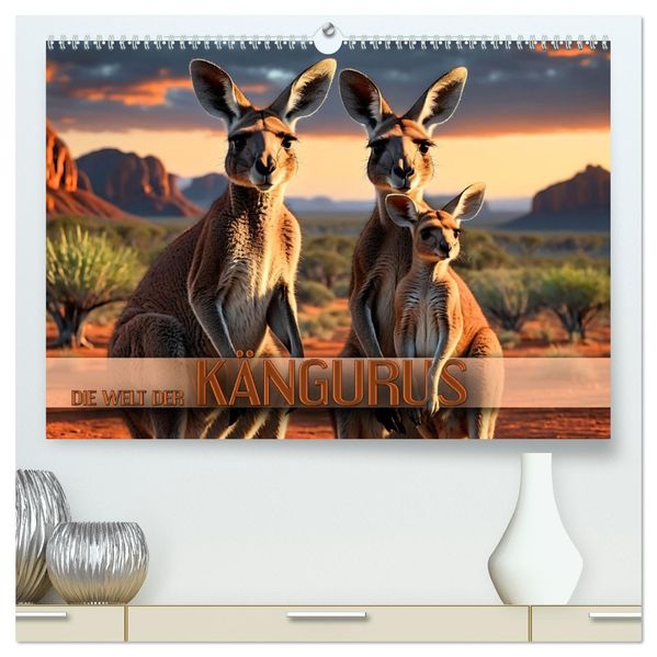 Die Welt der Kängurus (hochwertiger Premium Wandkalender 2027 DIN A2 quer) Kunstdruck in Hochglanz