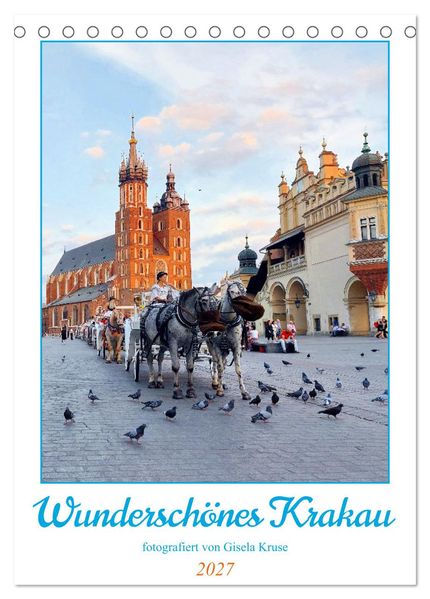 Wunderschönes Krakau (Tischkalender 2027 DIN A5 hoch) CALVENDO Monatskalender